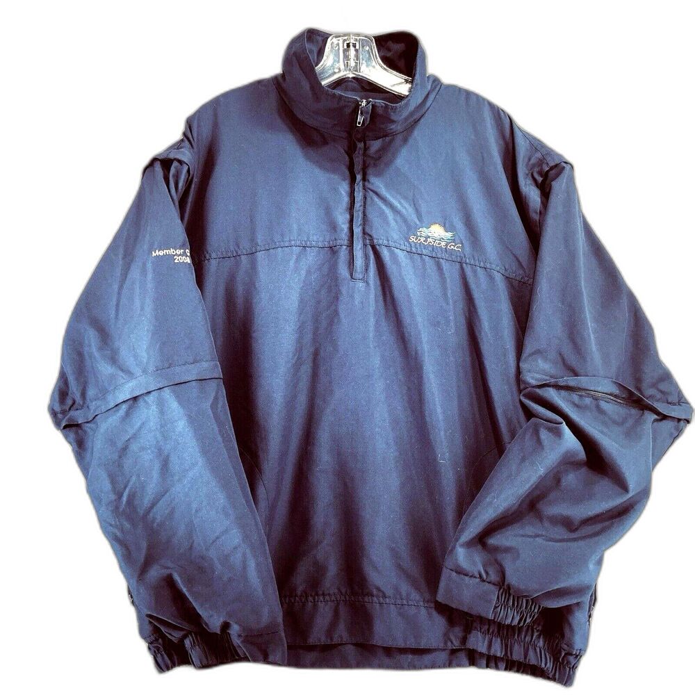Colorado Timberline Golf Convertible Jacket Windbreaker Size L Blue Surfside GC